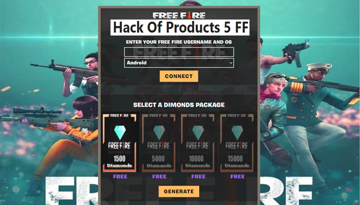 Hack Of Products 5 - website Penghasil Diamond Free Fire Gratis